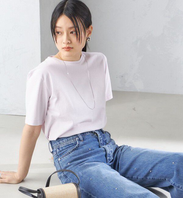 SHIPS for women「〈手洗い可能〉ベーシック TEE」|Tシャツ・カットソー|