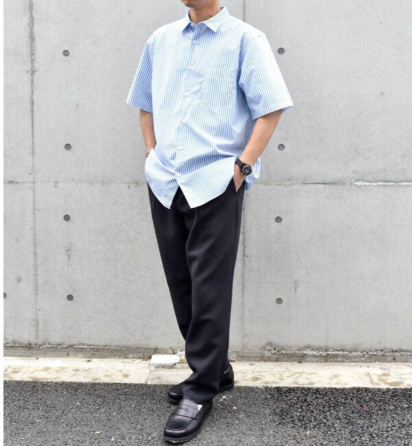SHIPS any「SHIPS any: ブルーパレット ストライプ / ハケメ リラックス レギュラーカラー シャツ◇」|シャツ・ブラウス|