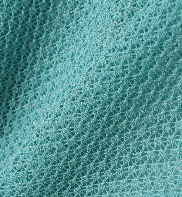 SHIPS for women「〈手洗い可能〉メッシュ編 半袖 ニット プルオーバー」|ニット・セーター|