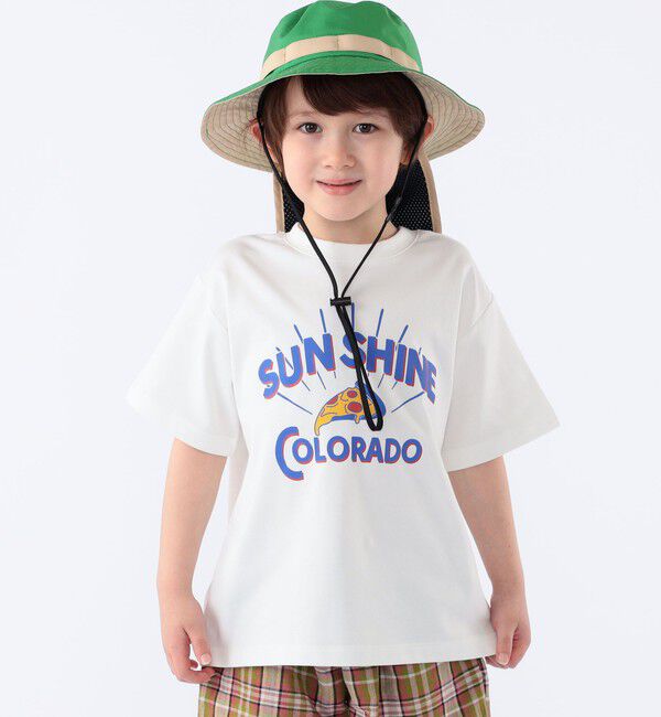 SHIPS KIDS「SHIPS KIDS:100～130cm /〈接触冷感/吸水速乾〉ピザ モチーフ 半袖 TEE」|Tシャツ・カットソー|