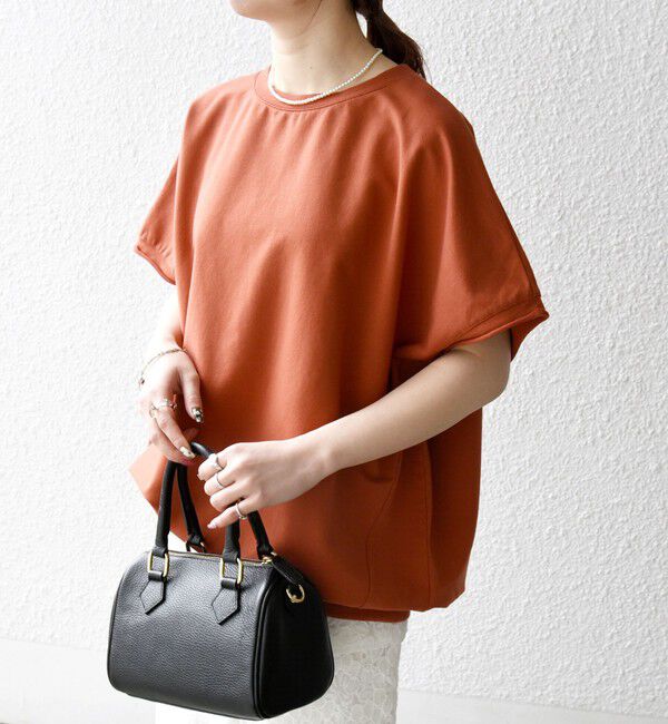 SHIPS any「《一部予約》【WEB限定】SHIPS any:〈洗濯機可能〉インレイ コクーン ショートスリーブ プルオーバー」|Tシャツ・カットソー|