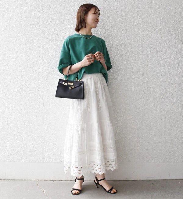 SHIPS any「《一部追加予約》【WEB限定】SHIPS any:〈洗濯機可能〉インレイ ハーフスリーブ ショートTEE」|Tシャツ・カットソー|