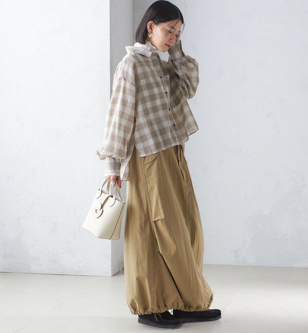 SHIPS for women「〈手洗い可能〉シアー チェック ロング スリーブ シャツ」|シャツ・ブラウス|