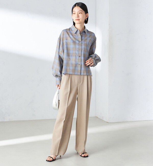 SHIPS for women「〈手洗い可能〉シアー チェック ロング スリーブ シャツ」|シャツ・ブラウス|