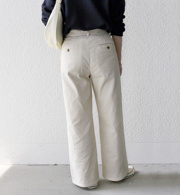 SHIPS any「SHIPS any:〈洗濯機可能〉コーデュロイ フロント ボタン セミワイド パンツ」|その他|