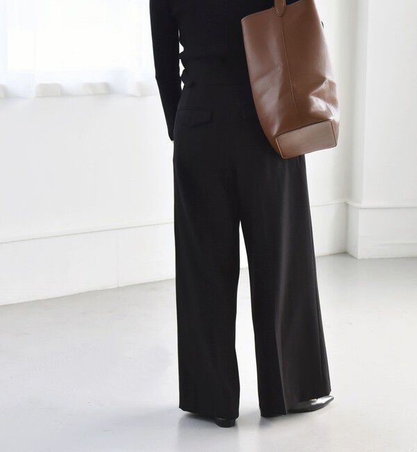 quaranciel「quaranciel:〈洗濯機可能〉ストライプ ハイウエスト ワイドパンツ」|その他|