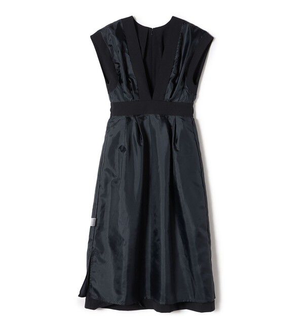 SHIPS for women「〈手洗い可能〉梳毛調 深V ノースリーブ ワンピース」|ワンピース|