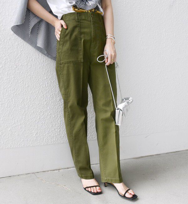 SHIPS for women「〈洗濯機可能〉ミリタリー ベイカー パンツ」|その他|オリーブ