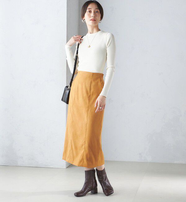 SHIPS for women「〈手洗い可能〉レーヨン ポリ リブ クルーネック プルオーバー」|ニット・セーター|