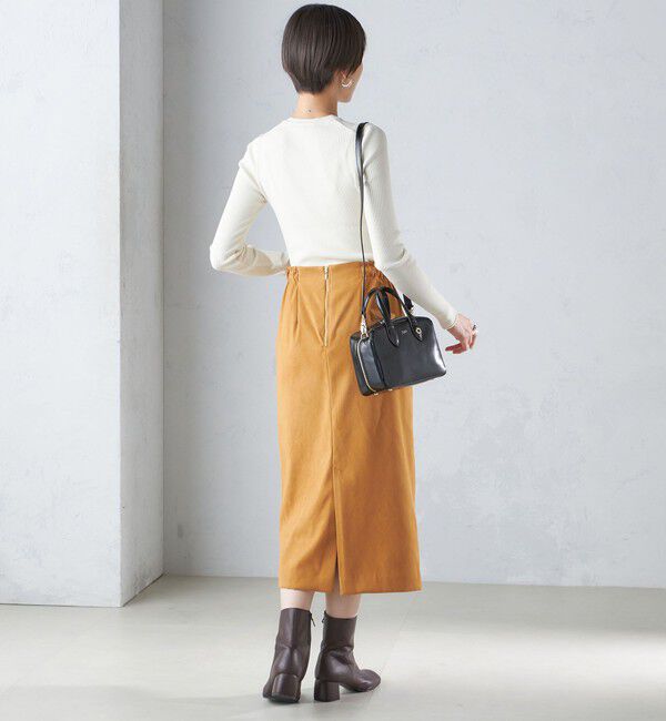 SHIPS for women「〈手洗い可能〉レーヨン ポリ リブ クルーネック プルオーバー」|ニット・セーター|