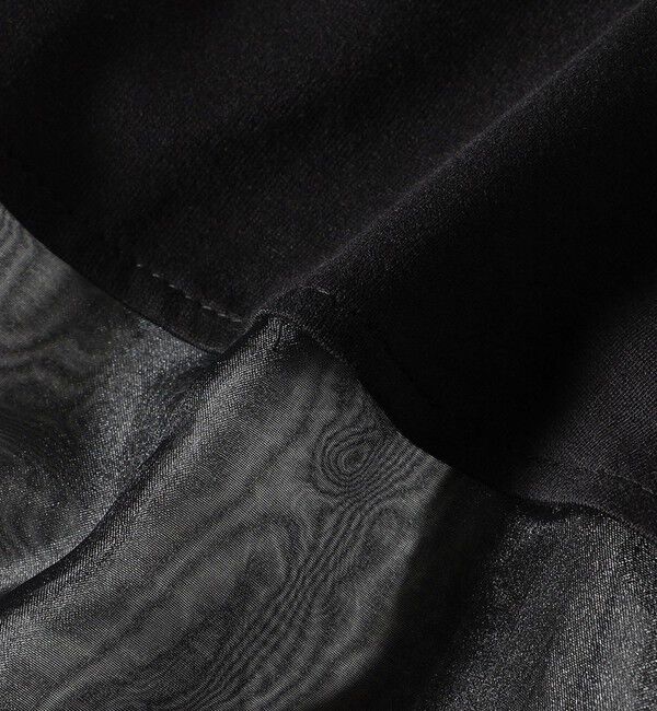 SHIPS for women「〈手洗い可能〉シアー コンビ プルオーバー ロング スリーブ」|Tシャツ・カットソー|