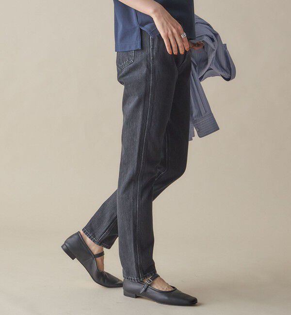 SHIPS for women「SHIPS NINE CASE:ナロー デニム（ブラック）」|デニム|