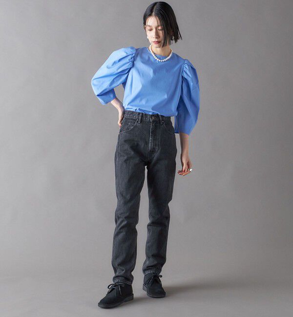 SHIPS for women「SHIPS NINE CASE:ナロー デニム（ブラック）」|デニム|