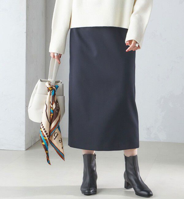 SHIPS for women「ストレッチ ツイル タイト スカート(セットアップ対応)」|スカート|ネイビー