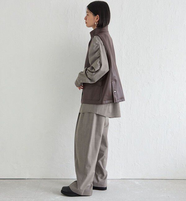 SHIPS for women「Wai＋:スタンドカラー ベスト」|ベスト・ジレ|