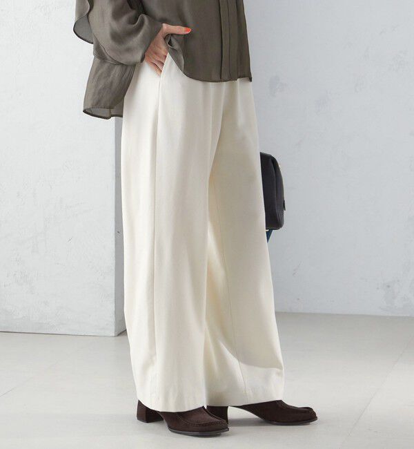 SHIPS for women「〈手洗い可能〉両面起毛 ドロスト パンツ」|その他|