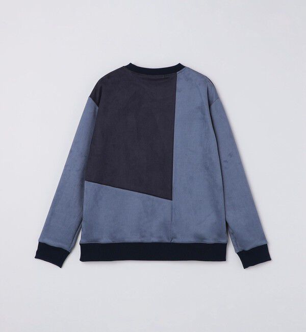 SHIPS「SHIPS:〈洗濯機可能〉パネル ポリエステル スエード ドッキング  ロングスリーブ Tシャツ」|プルオーバー|