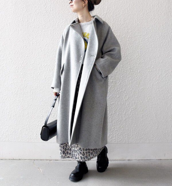 SHIPS any「SHIPS any: バルマカーン コクーン コート 25AW」|ステンカラーコート|