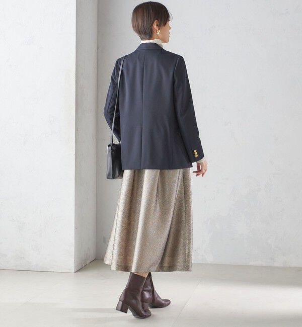 SHIPS for women「〈手洗い可能〉ラメ ブッチャー タック フレア スカート」|フレア|