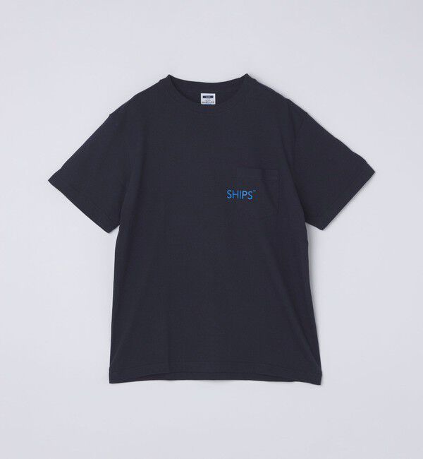 SHIPS「【WEB限定】SHIPS: SHIPSロゴ プリント ポケット Tシャツ」|Tシャツ・カットソー|