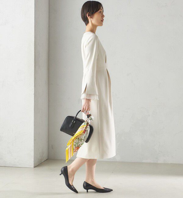 SHIPS for women「重ね着 デザイン ダブル クロス ワンピース（セレモニー対応可）」|ワンピース|