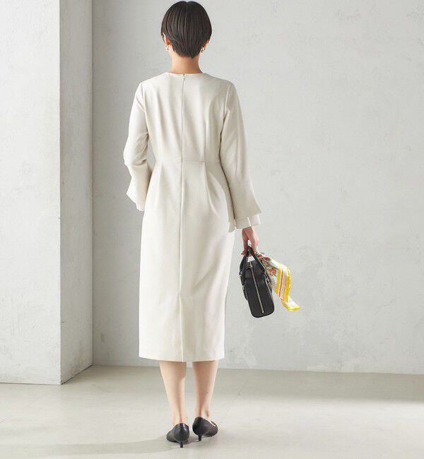 SHIPS for women「重ね着 デザイン ダブル クロス ワンピース（セレモニー対応可）」|ワンピース|