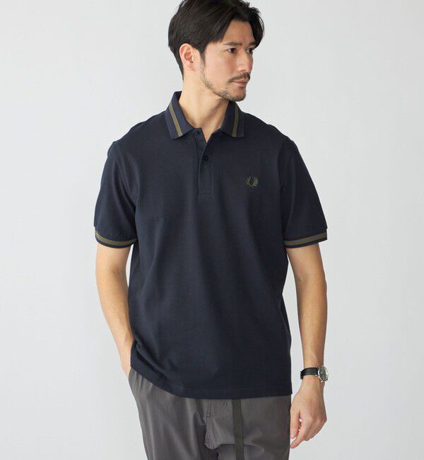 SHIPS「【SHIPS別注】FRED PERRY: イギリス製 M2 シングルライン ポロシャツ 25SS」|ポロシャツ|ネイビー