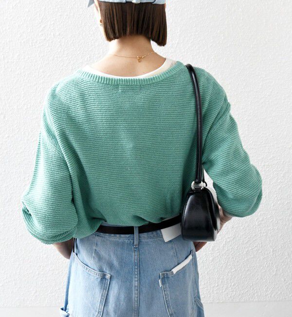 SHIPS any「SHIPS any: シルク コットン ボートネック ニット プルオーバー」|ニット・セーター|