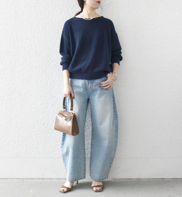 SHIPS any「SHIPS any: シルク コットン ボートネック ニット プルオーバー」|ニット・セーター|