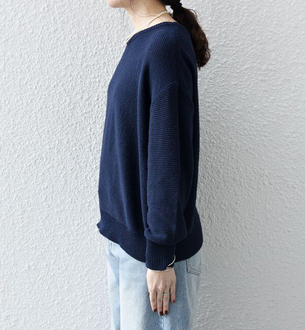 SHIPS any「SHIPS any: シルク コットン ボートネック ニット プルオーバー」|ニット・セーター|