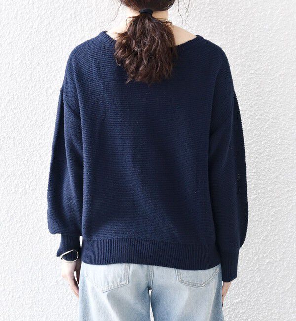 SHIPS any「SHIPS any: シルク コットン ボートネック ニット プルオーバー」|ニット・セーター|