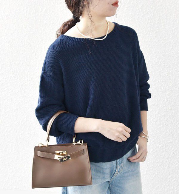 SHIPS any「SHIPS any: シルク コットン ボートネック ニット プルオーバー」|ニット・セーター|