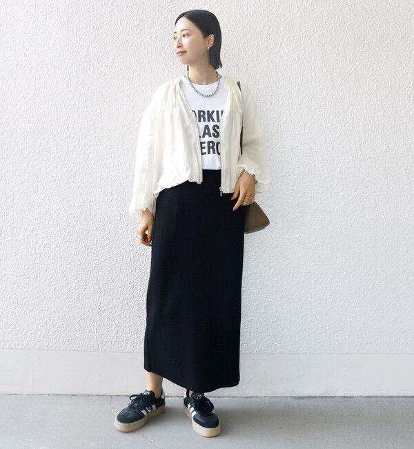 SHIPS for women「〈手洗い可能〉バック ギャザー リネン ジップ ブルゾン」|ブルゾン・スタジャン|