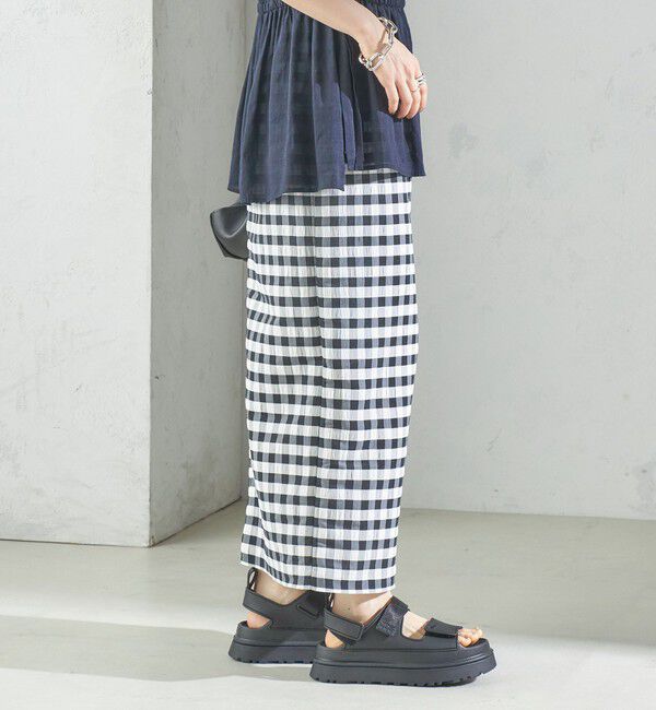 SHIPS for women「〈手洗い可能〉ギンガム チェック タイト スカート」|スカート|