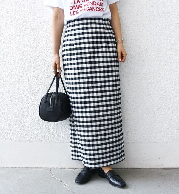 SHIPS for women「〈手洗い可能〉ギンガム チェック タイト スカート」|スカート|