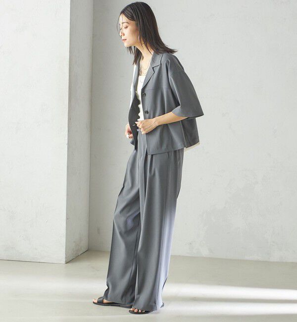 SHIPS for women「〈手洗い可能〉オープン カラー シャツ ジャケット」|シャツ・ブラウス|