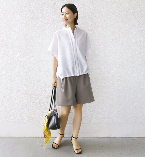 SHIPS for women「〈手洗い可能〉サッカー 裾 ドロスト ドルマン ブラウス」|シャツ・ブラウス|