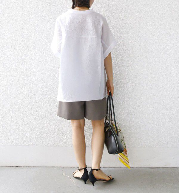 SHIPS for women「〈手洗い可能〉サッカー 裾 ドロスト ドルマン ブラウス」|シャツ・ブラウス|