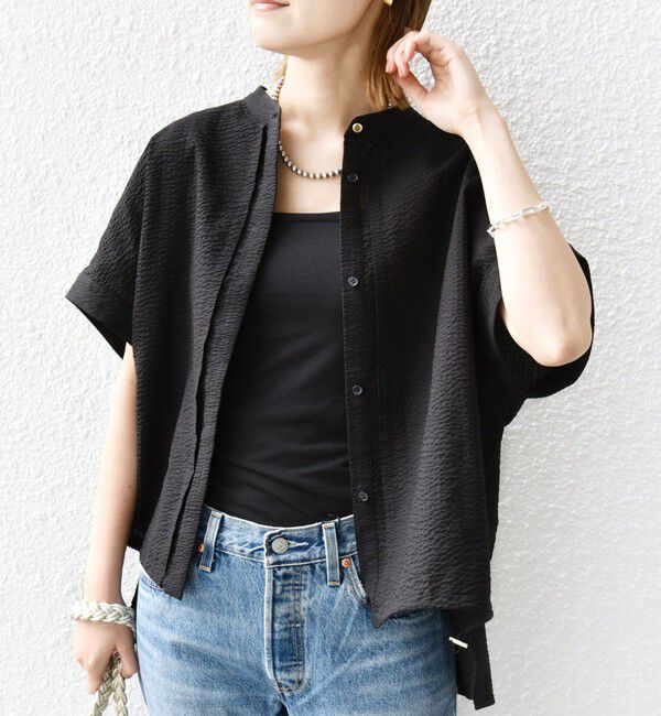 SHIPS for women「〈手洗い可能〉サッカー 裾 ドロスト ドルマン ブラウス」|シャツ・ブラウス|