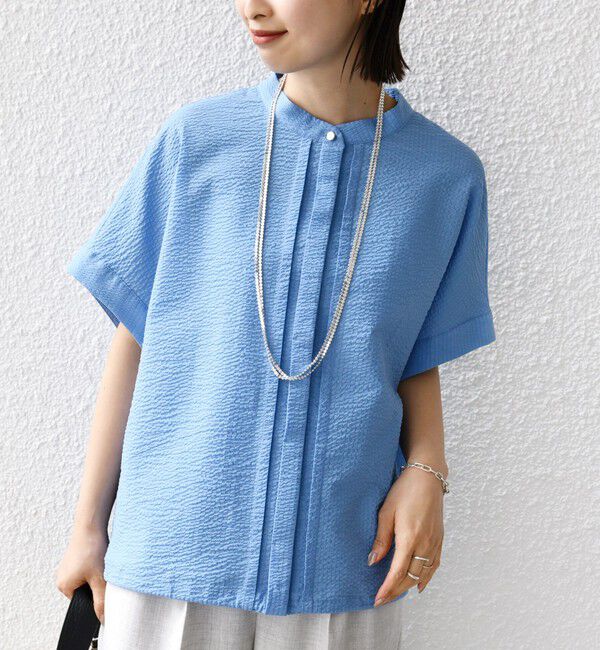 SHIPS for women「〈手洗い可能〉サッカー 裾 ドロスト ドルマン ブラウス」|シャツ・ブラウス|