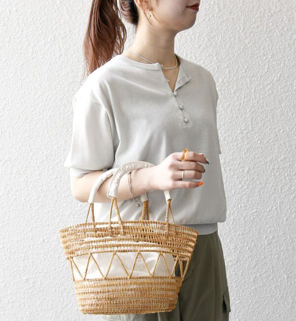 SHIPS any「《一部予約》SHIPS any:〈接触冷感/手洗い可能〉ビジュー ヘンリーネック ニット プルオーバー」|ニット・セーター|