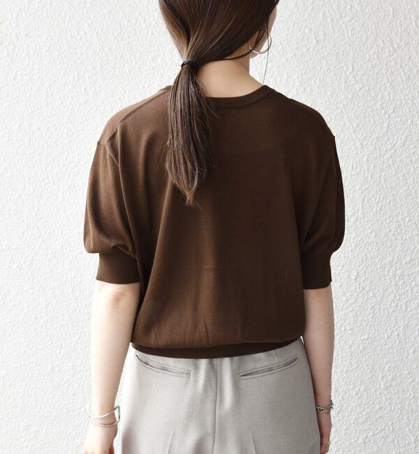 SHIPS any「《一部予約》SHIPS any:〈接触冷感/手洗い可能〉ビジュー ヘンリーネック ニット プルオーバー」|ニット・セーター|