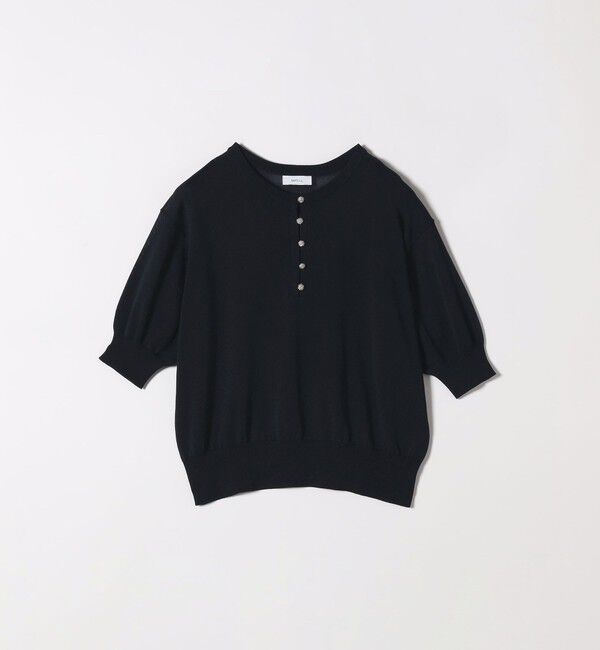 SHIPS any「《一部予約》SHIPS any:〈接触冷感/手洗い可能〉ビジュー ヘンリーネック ニット プルオーバー」|ニット・セーター|