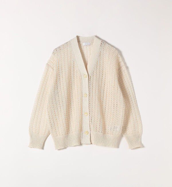 SHIPS any「《一部追加予約》SHIPS any:〈手洗い可能〉ギマ ワイド Vネック シアー カーディガン」|カーディガン|