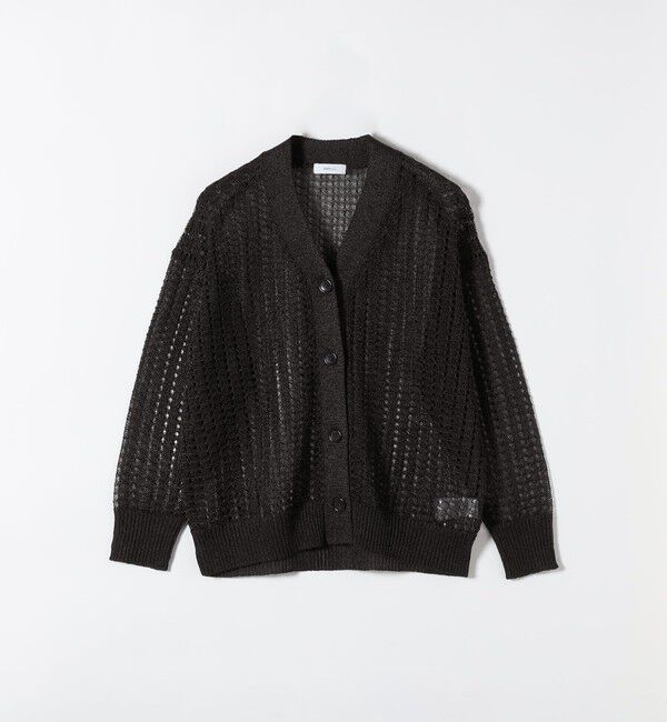 SHIPS any「《一部追加予約》SHIPS any:〈手洗い可能〉ギマ ワイド Vネック シアー カーディガン」|カーディガン|