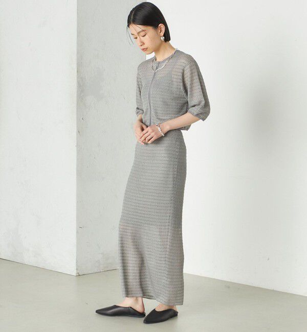 SHIPS for women「Wai＋:ジャカード シアー ジップ カーディガン」|カーディガン|