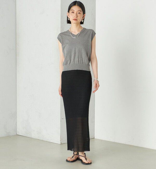 SHIPS for women「Wai＋:〈手洗い可能〉Vネック ベスト」|ニット・セーター|