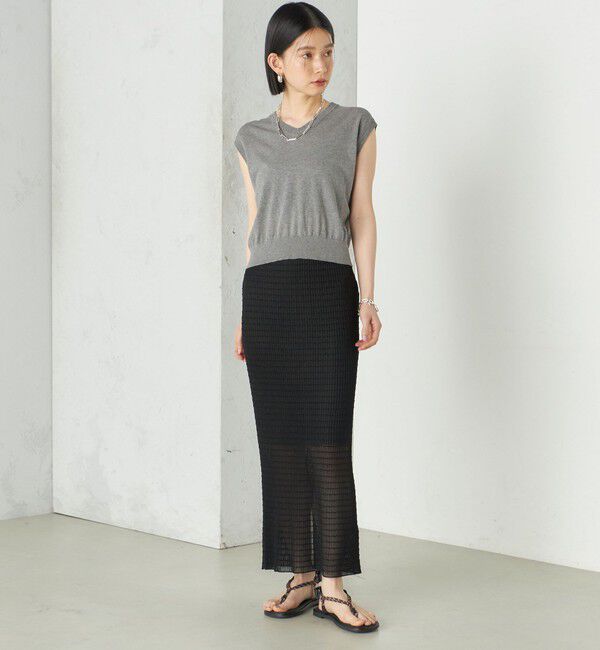 SHIPS for women「Wai＋:〈手洗い可能〉Vネック ベスト」|ニット・セーター|