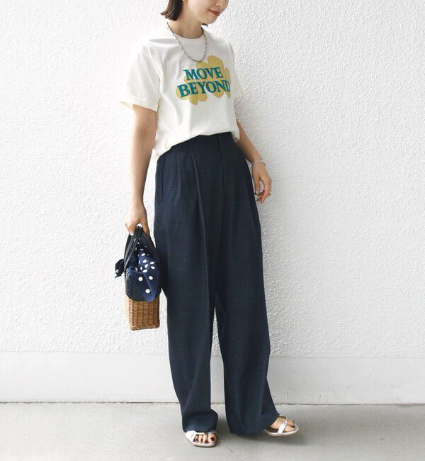 SHIPS for women「【WEB限定】モチーフ 刺繍 プリント TEE」|Tシャツ・カットソー|