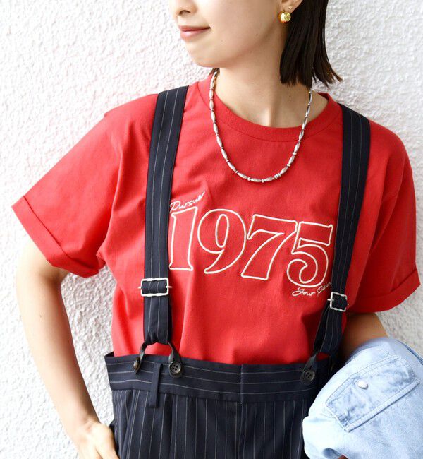 SHIPS for women「【WEB限定】モチーフ 刺繍 プリント TEE」|Tシャツ・カットソー|レッド